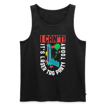 Laser-tag-geburtstagsparty-design Für - Débardeur bio Premium Homme - noir - Devant - Michal (187cm)