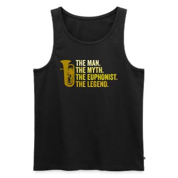 Euphonist Design Für Euphonium-player - Men's Premium Organic Tank Top - black - Front - AI Model Male 178 light (178cm)