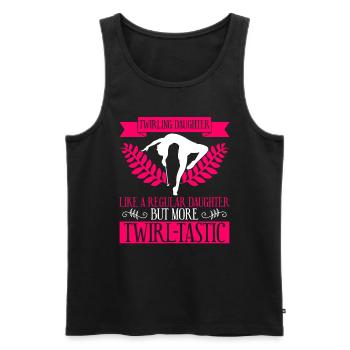 Baton Twirler Tochter Design für Majorette - Männer Premium Bio Tank Top - Schwarz - Vorne - AI Model Male 178 light (178cm)