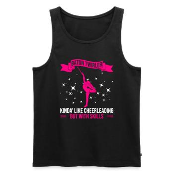 Batorn Twirler Design Für Majorette Cheerleader - Débardeur bio Premium Homme - noir - Devant - Michal (187cm)