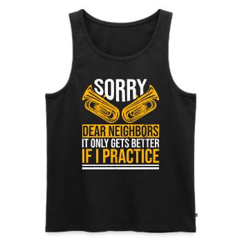 Blasorchester Design Für Euphonium-bariton-spieler - Men's Premium Organic Tank Top - black - Front - Michal (187cm)