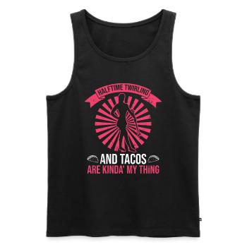 Baton Twirler Design Für Majorette Cheerleader - Männer Premium Bio Tank Top - Schwarz - Vorne - Michal (187cm)
