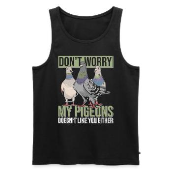 Taubenzüchter Und Taubenzucht - Männer Premium Bio Tank Top - Schwarz - Vorne - Michal (187cm)