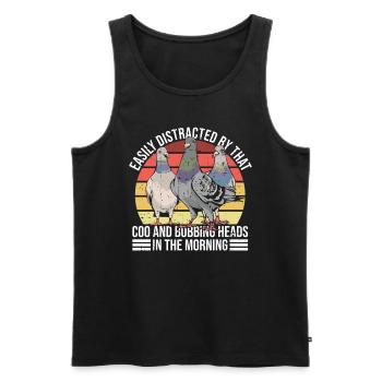 Taubenzüchter Und Taubenrasse Taubenzucht - Männer Premium Bio Tank Top - Schwarz - Vorne - Michal (187cm)