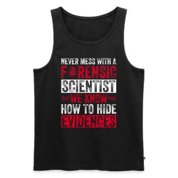 Forensischer Wissenschaftler Design Für Forensic - Débardeur bio Premium Homme - noir - Devant - Michal (187cm)