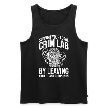 Crime Lab Design Für Forensische Analysten Und - Débardeur bio Premium Homme - noir - Devant - Michal (187cm)
