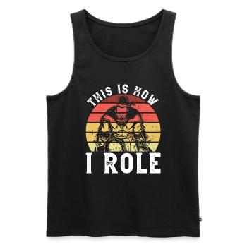 Rpg Rollenspiel Und Rollenspiel Larp - Débardeur bio Premium Homme - noir - Devant - AI Model Male 178 light (178cm)