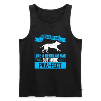 Dog Agility Dad Design Für Hund Agility Training - Männer Premium Bio Tank Top - Schwarz - Vorne - AI Model Male 178 light (178cm)