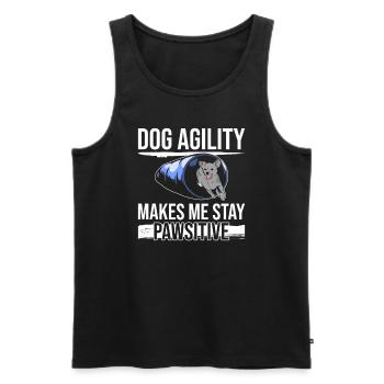Dog Agility Trainer Design pour Dog Agility - Débardeur bio Premium Homme - noir - Devant - AI Model Male 178 light (178cm)