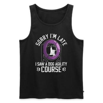 Dao Agility Design Für Hunde-agility-training - Männer Premium Bio Tank Top - Schwarz - Vorne - AI Model Male 178 light (178cm)