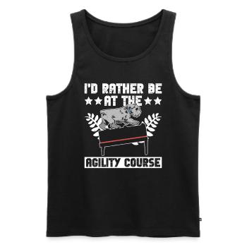 Hunde-agility-kursdesign Für - Männer Premium Bio Tank Top - Schwarz - Vorne - AI Model Male 178 light (178cm)