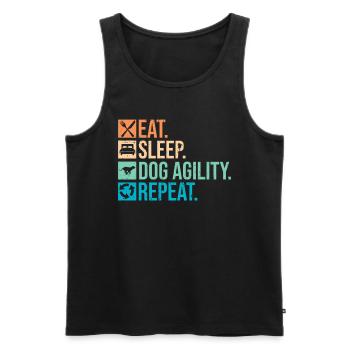 Hund Agility Design Für Hundebesitzer Trainer - Männer Premium Bio Tank Top - Schwarz - Vorne - AI Model Male 178 light (178cm)