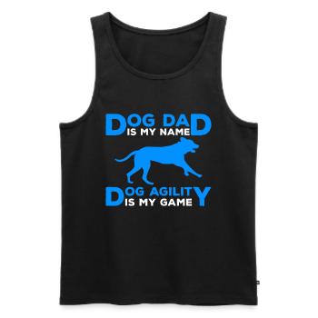Dog Agility Dad Design Für Hundesport - Débardeur bio Premium Homme - noir - Devant - AI Model Male 178 light (178cm)