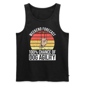 Hunde-agility-design Für Hunde-agility-training - Männer Premium Bio Tank Top - Schwarz - Vorne - AI Model Male 178 light (178cm)