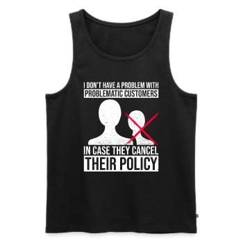 Versicherungsvertreter-design Für - Männer Premium Bio Tank Top - Schwarz - Vorne - Michal (187cm)