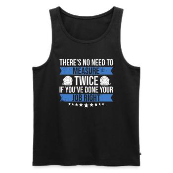 Teppich-installateur-design Für - Männer Premium Bio Tank Top - Schwarz - Vorne - Michal (187cm)