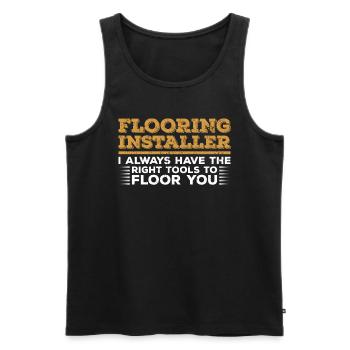 Bodenbelagsverleger Design Für Bodenbelag - Männer Premium Bio Tank Top - Schwarz - Vorne - Michal (187cm)