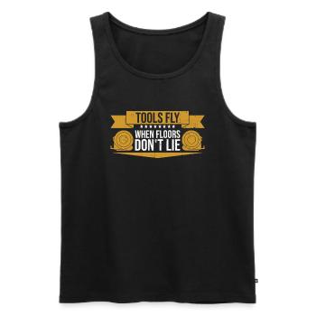 Bodenbelags-installationsdesign Für Bodenleger - Men's Premium Organic Tank Top - black - Front - AI Model Male 178 light (178cm)