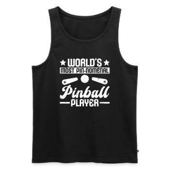 Klassisches Flipper-design Für Flipperspieler - Men's Premium Organic Tank Top - black - Front - AI Model Male 178 light (178cm)