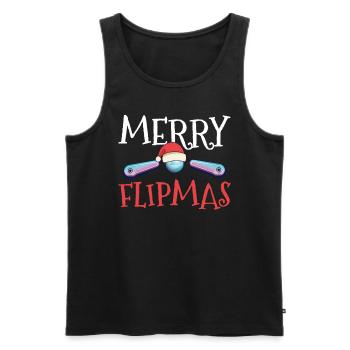 Klassisches Flipper-weihnachtsdesign Für - Débardeur bio Premium Homme - noir - Devant - AI Model Male 178 light (178cm)
