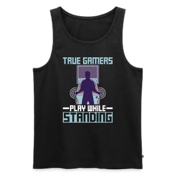 Flipper-flipping-machine-design Für - Men's Premium Organic Tank Top - black - Front - AI Model Male 178 light (178cm)