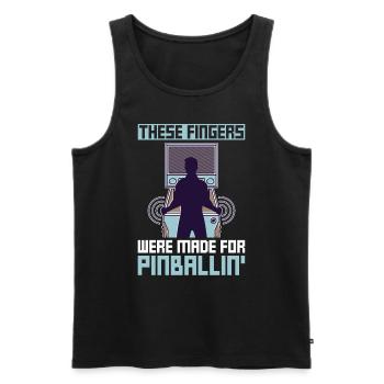 Flipper-arcade-spieldesign Für - Men's Premium Organic Tank Top - black - Front - Michal (187cm)
