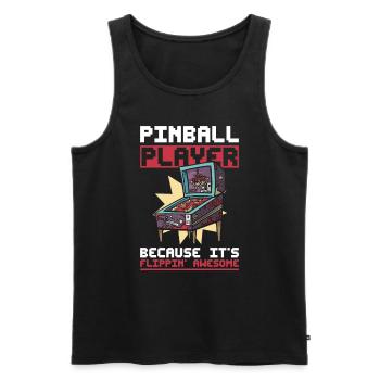 Flipper-arcade-spieldesign Für Flipperspieler - Men's Premium Organic Tank Top - black - Front - AI Model Male 178 light (178cm)