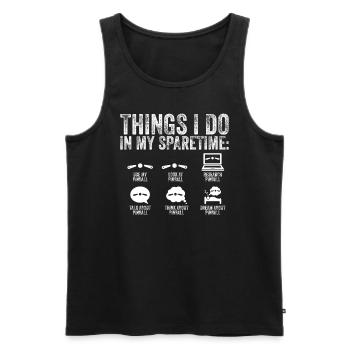 Flipperautomaten-sammler-design Für - Men's Premium Organic Tank Top - black - Front - Michal (187cm)