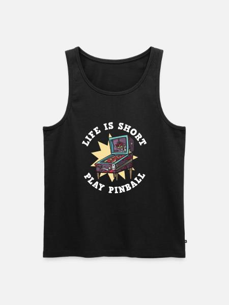 Flipper-arcade-spieldesign Für Flipperspieler - Men's Premium Organic Tank Top - black