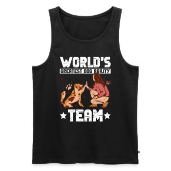 Dog Agility Team Design Für Hundebesitzer - Men's Premium Organic Tank Top - black - Front - AI Model Male 178 light (178cm)