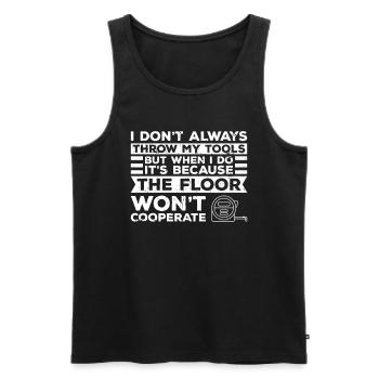 Bodenbelagsinstallateur Bauunternehmer Design Für - Men's Premium Organic Tank Top - black - Front - Michal (187cm)