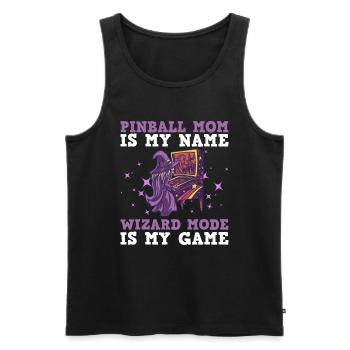 Flipperspieler Mama Design Für - Männer Premium Bio Tank Top - Schwarz - Vorne - AI Model Male 178 light (178cm)