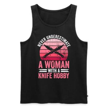 Messer Sammeln Frau Und Messer Sammlung - Männer Premium Bio Tank Top - Schwarz - Vorne - Michal (187cm)
