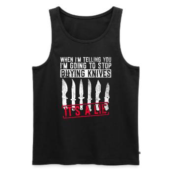 Messersammelmesser Sammlung Messersammler - Männer Premium Bio Tank Top - Schwarz - Vorne - Michal (187cm)