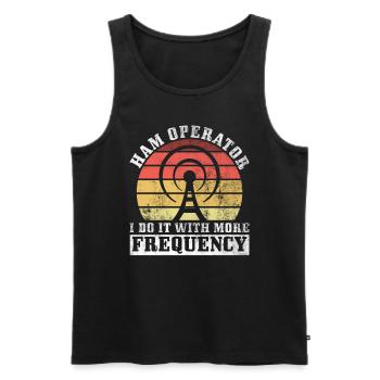 Amateurfunk-morse-design Für Amateur-amateurfunker - Men's Premium Organic Tank Top - black - Front - Michal (187cm)