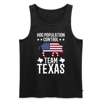 Schweinejagd Texas Design Für Schweinejagd Texas - Männer Premium Bio Tank Top - Schwarz - Vorne - Michal (187cm)