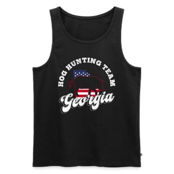 Schweinejagd Georgia Design Für Wildschweinjäger - Men's Premium Organic Tank Top - charcoal grey - Front - Alexander (188cm)