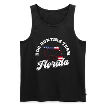 Schweinejagd Florida Design Für Wildschweinjäger - Men's Premium Organic Tank Top - black - Front - AI Model Male 178 light (178cm)