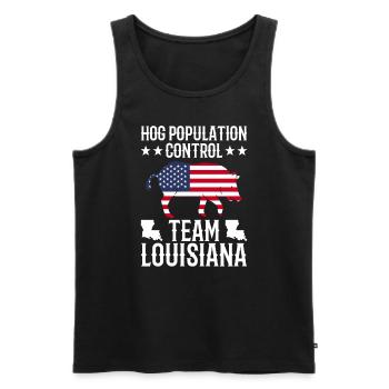 Schweinejagd Louisiana Design Für Die - Men's Premium Organic Tank Top - black - Front - AI Model Male 178 light (178cm)