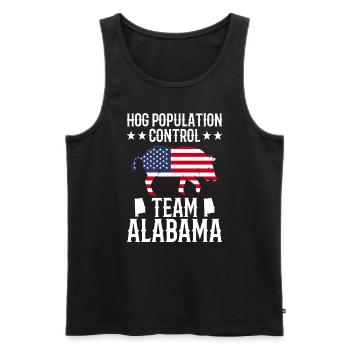 Schweinejagd Alabama Design Für Die - Men's Premium Organic Tank Top - black - Front - AI Model Male 178 light (178cm)