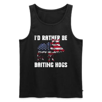 Patriotisches Wildschweinjagd-design Für Die - Men's Premium Organic Tank Top - black - Front - AI Model Male 178 light (178cm)