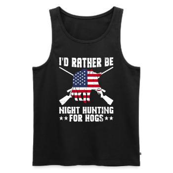 Patriotisches Wildschweinjagd-design Für Die - Men's Premium Organic Tank Top - black - Front - AI Model Male 178 light (178cm)