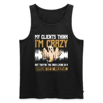 Ghost Investigator Design Für Paranormale Forscher - Männer Premium Bio Tank Top - Schwarz - Vorne - Michal (187cm)