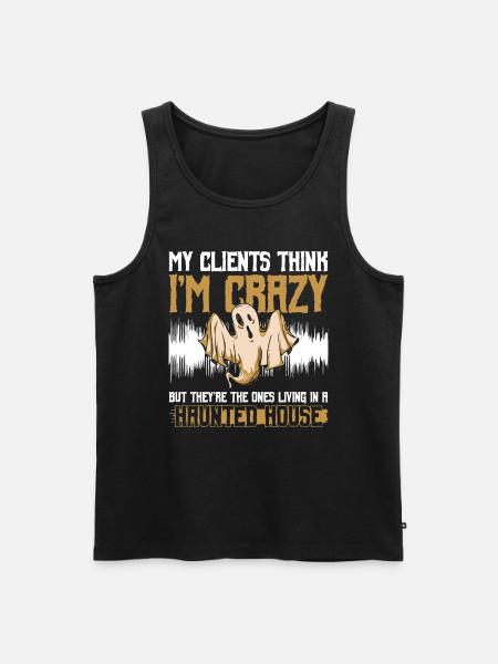 Ghost Investigator Design for Paranormale Forscher - Premium økologisk Tanktop for menn - svart