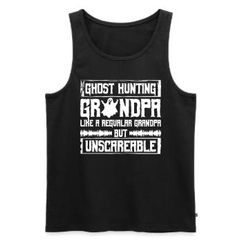 Geisterjagd-opa-design Für Paranormale Ermittler - Männer Premium Bio Tank Top - Schwarz - Vorne - Michal (187cm)