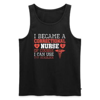 Gefängniskrankenpflege-design Für - Débardeur bio Premium Homme - noir - Devant - Michal (187cm)