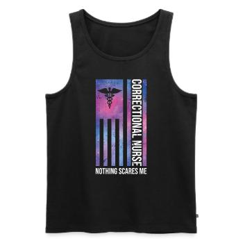 Forensisches Pflegedesign Für - Men's Premium Organic Tank Top - black - Front - AI Model Male 178 light (178cm)