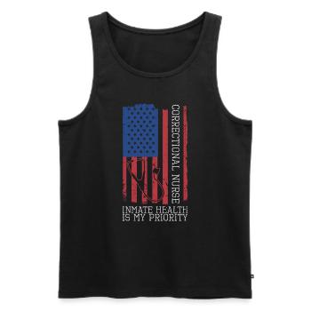Patriotisches Justizvollzugs-rn-design Für - Débardeur bio Premium Homme - noir - Devant - Michal (187cm)