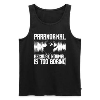 Paranormales Ermittlerdesign Mit Evp-recorder - Débardeur bio Premium Homme - noir - Devant - AI Model Male 178 light (178cm)