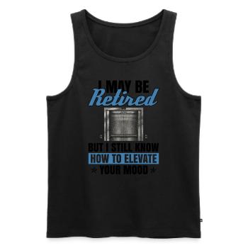 Pensioniertes Aufzugstechniker-design Für Einen - Men's Premium Organic Tank Top - black - Front - Michal (187cm)